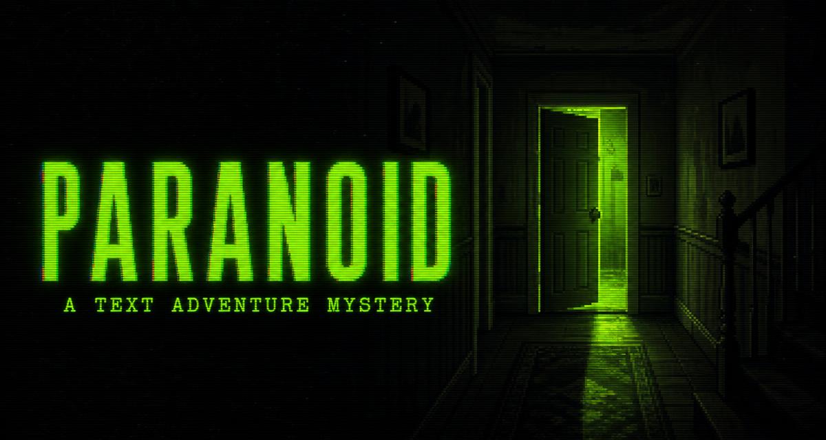 An eerie hallway illustration for PARANOID's suburban mystery