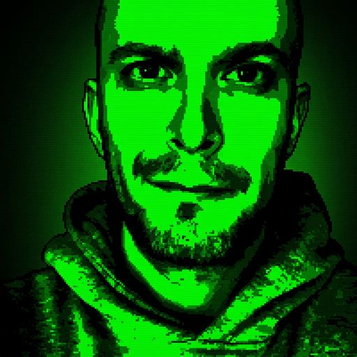 Pixel-art portrait of Patrik Airosto-Gelin, author of PARANOID